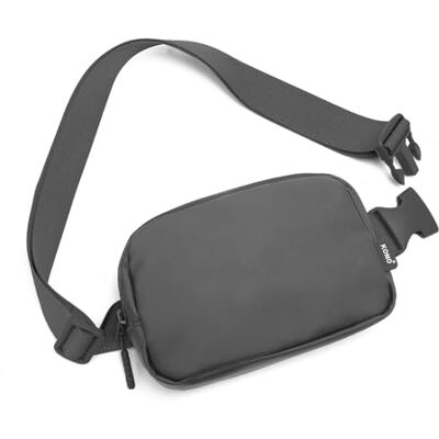 Kono Heuptas, modieus, riem, schoudertas, reisborsttas, klein en licht, waterdicht, met verstelbare en rekbare riem, grijs., Modieus Kono Heuptas, modieus, riem, schoudertas, reisborsttas, klein en licht, waterdicht, met verstelbare en rekbare riem, grijs., Modieus