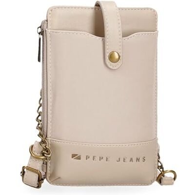 Pepe Jeans Morgan Bagage messengertas voor dames, Beige, Schoudertas voor mobiele telefoon Pepe Jeans Morgan Bagage messengertas voor dames, Beige, Schoudertas voor mobiele telefoon