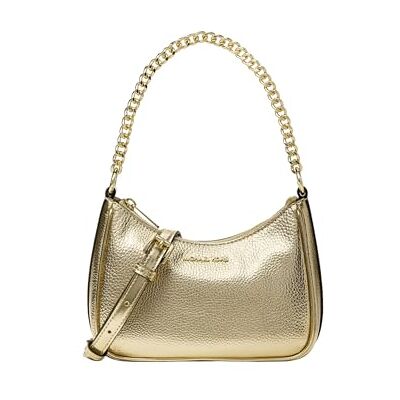 Michael Kors Jet Set Travel Extra Small Metallic Convertible Crossbody Lichtgoud M Michael Kors Jet Set Travel Extra Small Metallic Convertible Crossbody Lichtgoud M