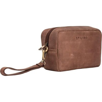 STILORD Larkin Leren polstas voor heren, organizer, kleine leren tas voor heren, reisportemonnee, XXL, handtas voor heren, kleur: zwart, Messina bruin, S, Retro STILORD Larkin Leren polstas voor heren, organizer, kleine leren tas voor heren, reisportemonnee, XXL, handtas voor heren, kleur: zwart, Messina bruin, S, Retro