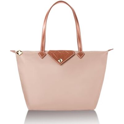 BOJLY Oxford Dames Opvouwbare Schoudertas Grote Capaciteit Handtas Nylon Dames Winkelen Opvouwbare Tote Strand Reistas Waterdicht Casual Roze, L BOJLY Oxford Dames Opvouwbare Schoudertas Grote Capaciteit Handtas Nylon Dames Winkelen Opvouwbare Tote Strand Reistas Waterdicht Casual Roze, L