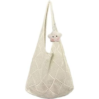 ZHITENG Gehaakte strandtas voor dames, opvouwbaar, licht, zomermode, voor vakantie, reizen, strand, zomer, winkelen en dagelijks gebruik, Abrikoos 41 x 58 cm ZHITENG Gehaakte strandtas voor dames, opvouwbaar, licht, zomermode, voor vakantie, reizen, strand, zomer, winkelen en dagelijks gebruik, Abrikoos 41 x 58 cm