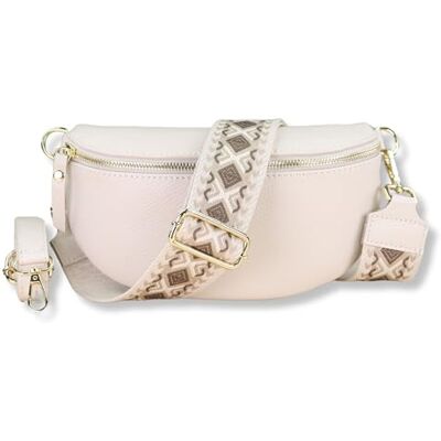 Blade Gouden heuptas voor dames van echt leer, elegante heuptas voor dames met 2 brede, afneembare en verstelbare leren riemen, schoudertas voor dames, hoogwaardige heuptas, Crème/goud-8, Heuptas Blade Gouden heuptas voor dames van echt leer, elegante heuptas voor dames met 2 brede, afneembare en verstelbare leren riemen, schoudertas voor dames, hoogwaardige heuptas, Crème/goud-8, Heuptas