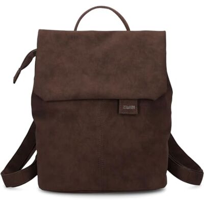 Zwei Mademoiselle.M MR8 Sac à dos de ville pour femme en cuir synthétique souple, rabat magnétique, compartiment principal avec fermeture éclair, compartiment de séparation rembourré pour tablette Zwei Mademoiselle.M MR8 Sac à dos de ville pour femme en cuir synthétique souple, rabat magnétique, compartiment principal avec fermeture éclair, compartiment de séparation rembourré pour tablette