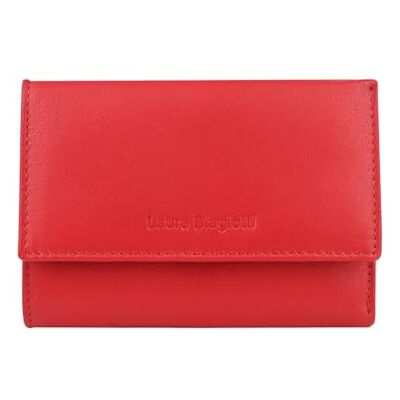 Laura Biagiotti Damesportemonnee van echt leer, binnenkant kleurrijk, ruim met geschenkdoos, Rood 31, Minimalistisch Laura Biagiotti Damesportemonnee van echt leer, binnenkant kleurrijk, ruim met geschenkdoos, Rood 31, Minimalistisch