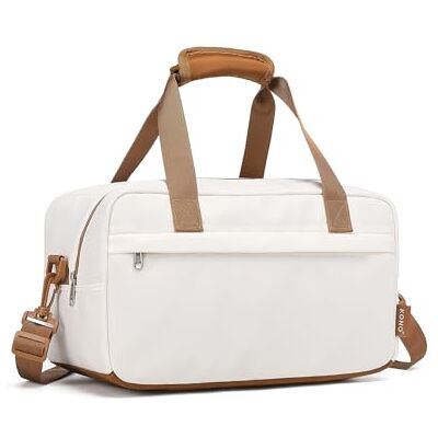 Kono Holdall Cabin Bagage Travel Bag Under Seat Flight Bag met schouderriem, draagtas, uniseks (zwart), Beige, informeel Kono Holdall Cabin Bagage Travel Bag Under Seat Flight Bag met schouderriem, draagtas, uniseks (zwart), Beige, informeel
