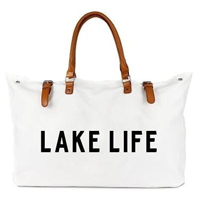 Lamyba Strandtas voor dames, waterdicht, zandbestendig, wit, maat XL XL Lamyba Strandtas voor dames, waterdicht, zandbestendig, wit, maat XL XL