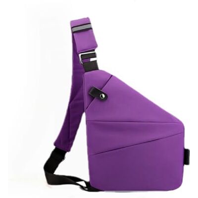 QYJLOFMVE Diefstalbestendige reistas voor dames, reistas, borsttas, veilige tas, anti-diefstal reistas, flexibele tas, schoudertas, licht, eenvoudig, Donker Paars QYJLOFMVE Diefstalbestendige reistas voor dames, reistas, borsttas, veilige tas, anti-diefstal reistas, flexibele tas, schoudertas, licht, eenvoudig, Donker Paars