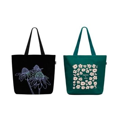 Eco Right Canvas boodschappentas voor dames, grote strandtas met ritssluiting, draagtas, perfect Pachy & Night Garden, eenheidsmaat, Perfect Pachy & Night Garden, Eén maat, Utility Eco Right Canvas boodschappentas voor dames, grote strandtas met ritssluiting, draagtas, perfect Pachy & Night Garden, eenheidsmaat, Perfect Pachy & Night Garden, Eén maat, Utility