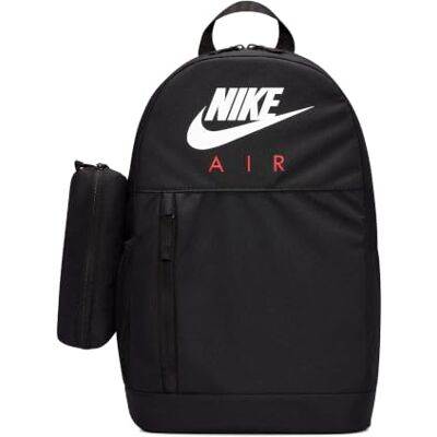 Nike Y NK ELMNTL BKPK SMU SP23, zwart/zwart/(university red), één maat Nike Y NK ELMNTL BKPK SMU SP23, zwart/zwart/(university red), één maat