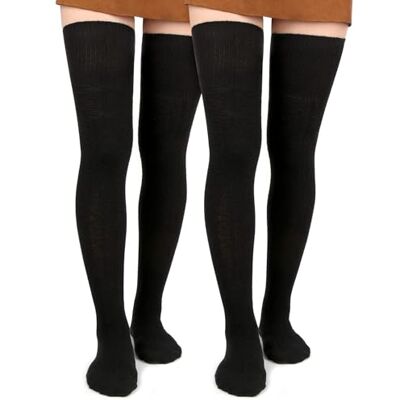 Wood Femmes Chaussettes Hautes Montantes Extra Longues Coton Tricot Chaud Épais Grande Bottes Bas Jambières Eén maat Wood Femmes Chaussettes Hautes Montantes Extra Longues Coton Tricot Chaud Épais Grande Bottes Bas Jambières Eén maat