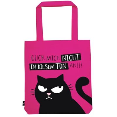 moses Ed, the Cat Sac en tissu 100 % coton Motif chat Avec fond debout Pour les courses, le bureau ou l'université 39 x 42 cm moses Ed, the Cat Sac en tissu 100 % coton Motif chat Avec fond debout Pour les courses, le bureau ou l'université 39 x 42 cm