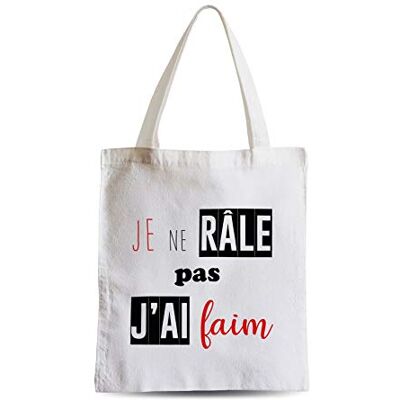 Fabulous J'ai Faim Humor Drole strandtas, groot, wit, Eén maat, Wit. Taille unique Fabulous J'ai Faim Humor Drole strandtas, groot, wit, Eén maat, Wit. Taille unique