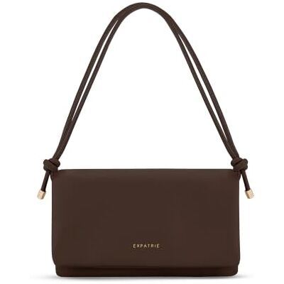 Expatrié Juliette Schoudertas voor dames, clutch en schouderriem voor bruiloft, eindejaarsbal, feest, elegante handtassen voor dames, modieuze avondtas met afneembare schouderriem, Chocolade, Eén maat Eén maat Expatrié Juliette Schoudertas voor dames, clutch en schouderriem voor bruiloft, eindejaarsbal, feest, elegante handtassen voor dames, modieuze avondtas met afneembare schouderriem, Chocolade, Eén maat Eén maat