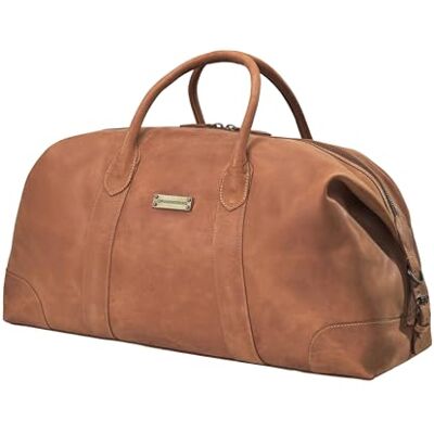 DRAKENSBERG Reistas van leer 'David' – grote weekendtas voor heren, handgemaakt, rekbaar, vintage safari-design, 60 l, Bruin Cognac, Reistas DRAKENSBERG Reistas van leer 'David' – grote weekendtas voor heren, handgemaakt, rekbaar, vintage safari-design, 60 l, Bruin Cognac, Reistas