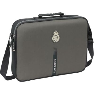 safta Real Madrid 3e Team 24/25 Buitenschoolportemonnee, schoudertas, comfortabel en veelzijdig, kwaliteit en duurzaamheid, 38 x 6 x 28 cm, grijs, M, casual safta Real Madrid 3e Team 24/25 Buitenschoolportemonnee, schoudertas, comfortabel en veelzijdig, kwaliteit en duurzaamheid, 38 x 6 x 28 cm, grijs, M, casual