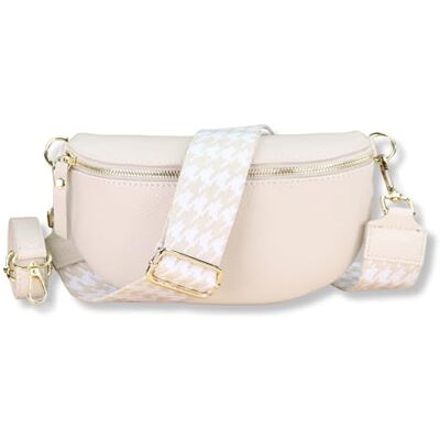 Blade Gouden heuptas voor dames van echt leer, elegante heuptas voor dames met 2 brede, afneembare en verstelbare leren riemen, schoudertas voor dames, hoogwaardige heuptas, Crème/goud-5, Heuptas Blade Gouden heuptas voor dames van echt leer, elegante heuptas voor dames met 2 brede, afneembare en verstelbare leren riemen, schoudertas voor dames, hoogwaardige heuptas, Crème/goud-5, Heuptas