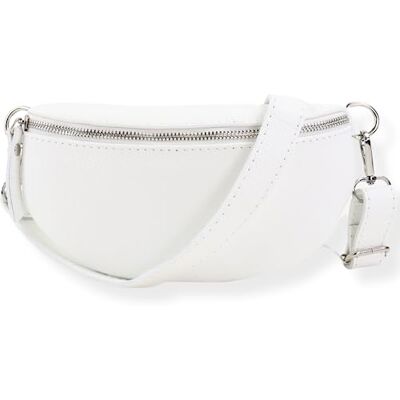 Blade Heuptas voor dames van echt leer, elegante heuptas voor dames met 2 afneembare en verstelbare riemen met patroon en leer, schoudertas voor dames, borsttas, wit (1) Blade Heuptas voor dames van echt leer, elegante heuptas voor dames met 2 afneembare en verstelbare riemen met patroon en leer, schoudertas voor dames, borsttas, wit (1)