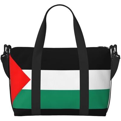 YQxwJL Reistas met vlag van Palestina, sporttas, nachttas, weekendtas voor dames en heren, zwart, één maat, zwart. YQxwJL Reistas met vlag van Palestina, sporttas, nachttas, weekendtas voor dames en heren, zwart, één maat, zwart.