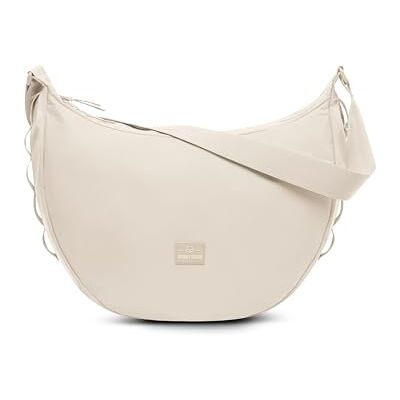Johnny Urban Schoudertas voor dames en heren, Ally, halve maan, schoudertas, ronde heuptas met verstelbare schouderriem, waterafstotend, Zand, L Johnny Urban Schoudertas voor dames en heren, Ally, halve maan, schoudertas, ronde heuptas met verstelbare schouderriem, waterafstotend, Zand, L
