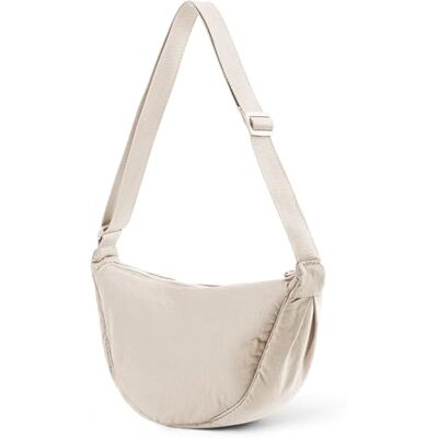 GSenhui GSnehui Nylon schoudertas voor dames, halve maan, effen kleur, klein met verstelbare schouderriem, hobo heuptas voor dames, schoudertas voor reizen, A 03 31 x 16 x 9 cm GSenhui GSnehui Nylon schoudertas voor dames, halve maan, effen kleur, klein met verstelbare schouderriem, hobo heuptas voor dames, schoudertas voor reizen, A 03 31 x 16 x 9 cm