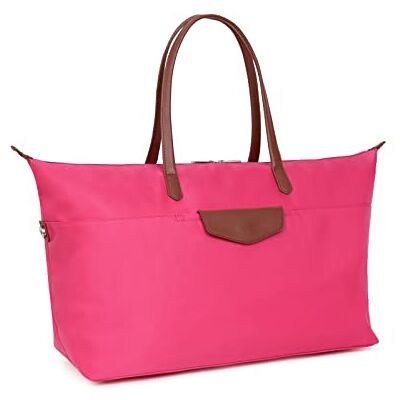 Hexagona Paris Boodschappentas voor dames-collectie Pop-Rose-van nylon, gedragen met kleine handtas, 32 x h: 18 x d: 10 cm, Geel., Klassiek Hexagona Paris Boodschappentas voor dames-collectie Pop-Rose-van nylon, gedragen met kleine handtas, 32 x h: 18 x d: 10 cm, Geel., Klassiek