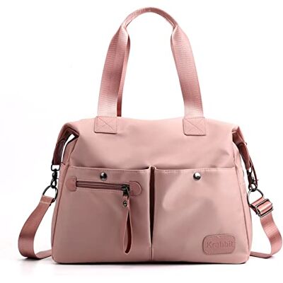 CORIOS Schoudertassen voor dames, nylon, schoudertas, handtas, waterdicht, messengertas, tas, grote capaciteit, schoudertas, tas, boodschappentas, voor winkelen, werk, feest, reizen, Roze, Chique CORIOS Schoudertassen voor dames, nylon, schoudertas, handtas, waterdicht, messengertas, tas, grote capaciteit, schoudertas, tas, boodschappentas, voor winkelen, werk, feest, reizen, Roze, Chique