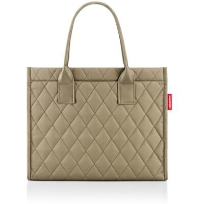 reisenthel daily shopper Moderne en rechte boodschappentas voor elke gelegenheid praktische handtas, groot genoeg voor je boodschappen en dagelijkse voorwerpen, Rhombus Olive, 42 x 35 x 17 cm, tas reisenthel daily shopper Moderne en rechte boodschappentas voor elke gelegenheid praktische handtas, groot genoeg voor je boodschappen en dagelijkse voorwerpen, Rhombus Olive, 42 x 35 x 17 cm, tas
