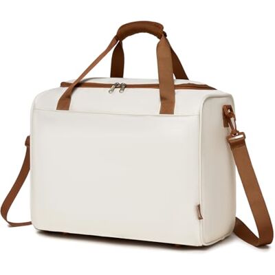 Kono Ryanair Kleine handbagage voor dames en heren met schouderriem, beige, Ryanair/Eurowings 40 x 30 x 20 cm (24 l) Kono Ryanair Kleine handbagage voor dames en heren met schouderriem, beige, Ryanair/Eurowings 40 x 30 x 20 cm (24 l)