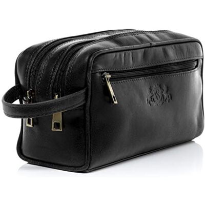 SID & VAIN toilettas echt leer GATWICK groot I beauty clutch reishuizen man vrouw de noodzakelijke handtas handgemaakt toilet, zwart., Toilettas SID & VAIN toilettas echt leer GATWICK groot I beauty clutch reishuizen man vrouw de noodzakelijke handtas handgemaakt toilet, zwart., Toilettas