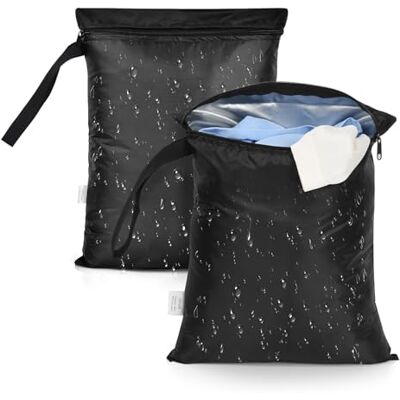 OTraki Set van 2 waterdichte hangende tassen met ritssluiting voor sportschool, badpak, training, yoga, strand, zwembad, 30,5 x 35,6 cm OTraki Set van 2 waterdichte hangende tassen met ritssluiting voor sportschool, badpak, training, yoga, strand, zwembad, 30,5 x 35,6 cm