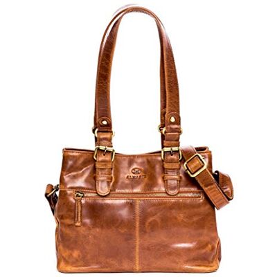 ALMADIH Handtas, echt leer, NORA, schouderriem, messenger tas, ijszak, tas, reistas, zakelijke documententas, schooltas, avondtas, dames, bruin, Nora Deluxe, Handtas ALMADIH Handtas, echt leer, NORA, schouderriem, messenger tas, ijszak, tas, reistas, zakelijke documententas, schooltas, avondtas, dames, bruin, Nora Deluxe, Handtas