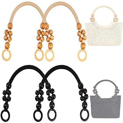 Gloryit Set van 4 Handgrepen met Kralen Handgrepen voor Handtas Hout Kralen Tas Handgrepen voor Handtas Handtas Handtas Portemonnee Knutseltas Portemonnee Gloryit Set van 4 Handgrepen met Kralen Handgrepen voor Handtas Hout Kralen Tas Handgrepen voor Handtas Handtas Handtas Portemonnee Knutseltas Portemonnee