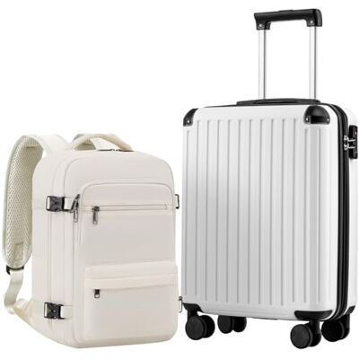 Coolife EasyJet Handkoffer, 55 x 40 x 20 cm en Ryanair cabinebagage, 40 x 30 x 20 cm Coolife EasyJet Handkoffer, 55 x 40 x 20 cm en Ryanair cabinebagage, 40 x 30 x 20 cm