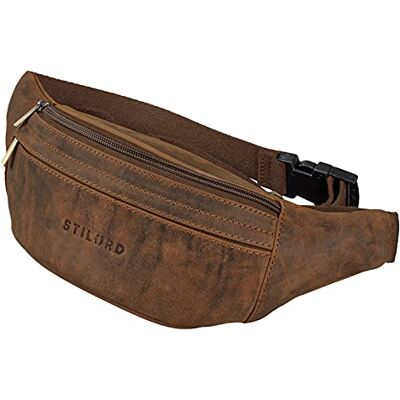 STILORD 'Marquez' Heuptas van leer, ideaal crossbody tas, crossbody tas, heuptas, heuptas, riemtas van echt leer, Aneto bruin STILORD 'Marquez' Heuptas van leer, ideaal crossbody tas, crossbody tas, heuptas, heuptas, riemtas van echt leer, Aneto bruin