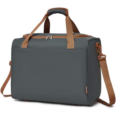 Kono Ryanair Reistas met schouderriem voor dames en heren, grijs/bruin, 40 x 30 x 20 cm Kono Ryanair Reistas met schouderriem voor dames en heren, grijs/bruin, 40 x 30 x 20 cm