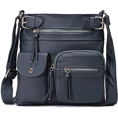 FANDARE Lichte Schoudertas Handtassen Schoudertassen Vrouwen Draagtas Schoudertas PU Leer Waterdicht Tiener Draagbare Portemonnee Reizen Werk School Telefoon Crossbody Bag, Blauw, L FANDARE Lichte Schoudertas Handtassen Schoudertassen Vrouwen Draagtas Schoudertas PU Leer Waterdicht Tiener Draagbare Portemonnee Reizen Werk School Telefoon Crossbody Bag, Blauw, L