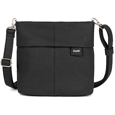 Zwei Mademoiselle.M M8 Crossbody Bag dameshandtas, 3 liter, kunstleer, met geheim vak en hoofdvak met ritssluiting, korte en lange afneembare schouderriem, nubuck, zwart Zwei Mademoiselle.M M8 Crossbody Bag dameshandtas, 3 liter, kunstleer, met geheim vak en hoofdvak met ritssluiting, korte en lange afneembare schouderriem, nubuck, zwart