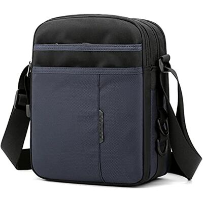 SPAHER Herentas, handtas, heren, schoudertas, nylon, boodschappentas, zakelijke tas, crossbody, reistas, werk en school, blauw, 22 x 8 x 26 cm, SPAHER Herentas, handtas, heren, schoudertas, nylon, boodschappentas, zakelijke tas, crossbody, reistas, werk en school, blauw, 22 x 8 x 26 cm,