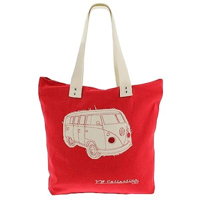 BRISA T1 Bus Boodschappentas voor dames, Rood, T1 bus BRISA T1 Bus Boodschappentas voor dames, Rood, T1 bus