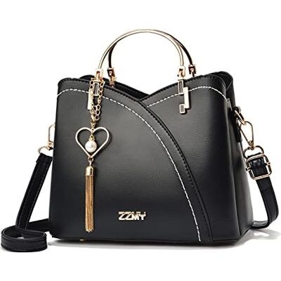 FANDARE Handtas voor dames, franjes, schoudertas, waterdicht, schoudertas, tas, tas, PU-leer, messengertas, meerdere zakken, voor reizen, werk, winkelen, feest FANDARE Handtas voor dames, franjes, schoudertas, waterdicht, schoudertas, tas, tas, PU-leer, messengertas, meerdere zakken, voor reizen, werk, winkelen, feest