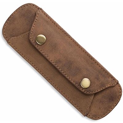 LEABAGS Premium gevoerde schoudervullingen, uniseks, 1 stuk, Natuurlijk middenbruin, Vintage stijl LEABAGS Premium gevoerde schoudervullingen, uniseks, 1 stuk, Natuurlijk middenbruin, Vintage stijl