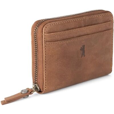Berliner Bags ELSA Vintage portemonnee voor dames, kleine portemonnee, leer, met TÜV-geteste RFID-bescherming, met geschenkdoos, voor dames, bruin, eenheidsmaat, vintage Berliner Bags ELSA Vintage portemonnee voor dames, kleine portemonnee, leer, met TÜV-geteste RFID-bescherming, met geschenkdoos, voor dames, bruin, eenheidsmaat, vintage