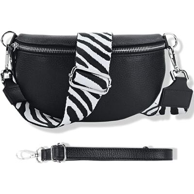 Blade Heuptas voor dames van echt leer, elegante heuptas voor dames met 2 afneembare en verstelbare riemen met patroon en leer, schoudertas voor dames, borsttas Blade Heuptas voor dames van echt leer, elegante heuptas voor dames met 2 afneembare en verstelbare riemen met patroon en leer, schoudertas voor dames, borsttas