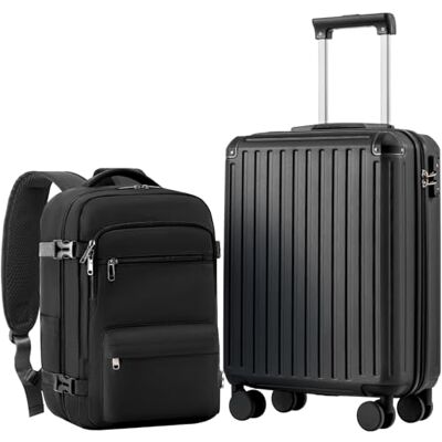 Coolife EasyJet Handkoffer, 55 x 40 x 20 cm en Ryanair cabinebagage, 40 x 30 x 20 cm Coolife EasyJet Handkoffer, 55 x 40 x 20 cm en Ryanair cabinebagage, 40 x 30 x 20 cm