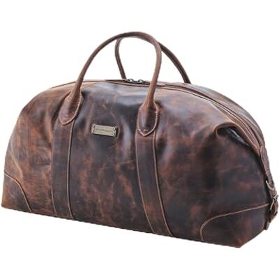 DRAKENSBERG Reistas van leer 'David' – grote weekendtas voor heren, handgemaakt, rekbaar, safari vintage design, 60 l, Antiek bruin (60 cm), Wijnoogst DRAKENSBERG Reistas van leer 'David' – grote weekendtas voor heren, handgemaakt, rekbaar, safari vintage design, 60 l, Antiek bruin (60 cm), Wijnoogst