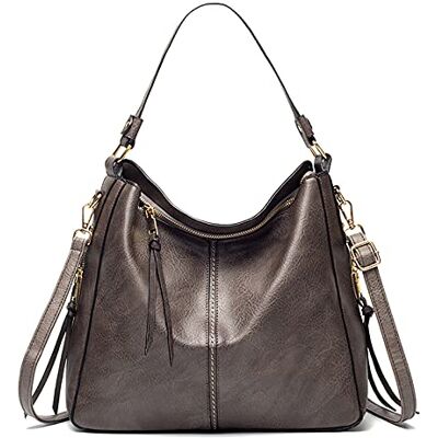 FANDARE Dames Handtas Schoudertas PU Leer Meisje Schoudertas Draagtas Grote Tas Strandtassen Boodschappentas Reizen Multifunctionele Messenger Bag, grijs. FANDARE Dames Handtas Schoudertas PU Leer Meisje Schoudertas Draagtas Grote Tas Strandtassen Boodschappentas Reizen Multifunctionele Messenger Bag, grijs.