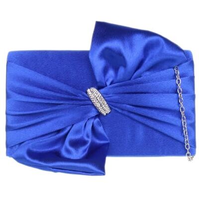 Girly Handbags Dames satijnen clutch voor dames, avondtas met ketting en kristallen broche W 22, H 12, D 6 cm (W 7, H 5, D 2 inches) Girly Handbags Dames satijnen clutch voor dames, avondtas met ketting en kristallen broche W 22, H 12, D 6 cm (W 7, H 5, D 2 inches)