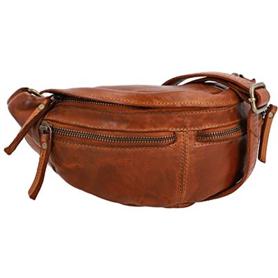 Gusti Leder Gusti Acton Heuptas van leer, vintage, voor dames en heren, bruin, eenheidsmaat, retro Gusti Leder Gusti Acton Heuptas van leer, vintage, voor dames en heren, bruin, eenheidsmaat, retro
