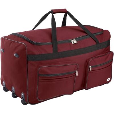Monzana Grote reistas XXL trolley 160 l telescopische handgreep 3 wielen hangslot sporttas kleur naar keuze, rood, 160 l Monzana Grote reistas XXL trolley 160 l telescopische handgreep 3 wielen hangslot sporttas kleur naar keuze, rood, 160 l